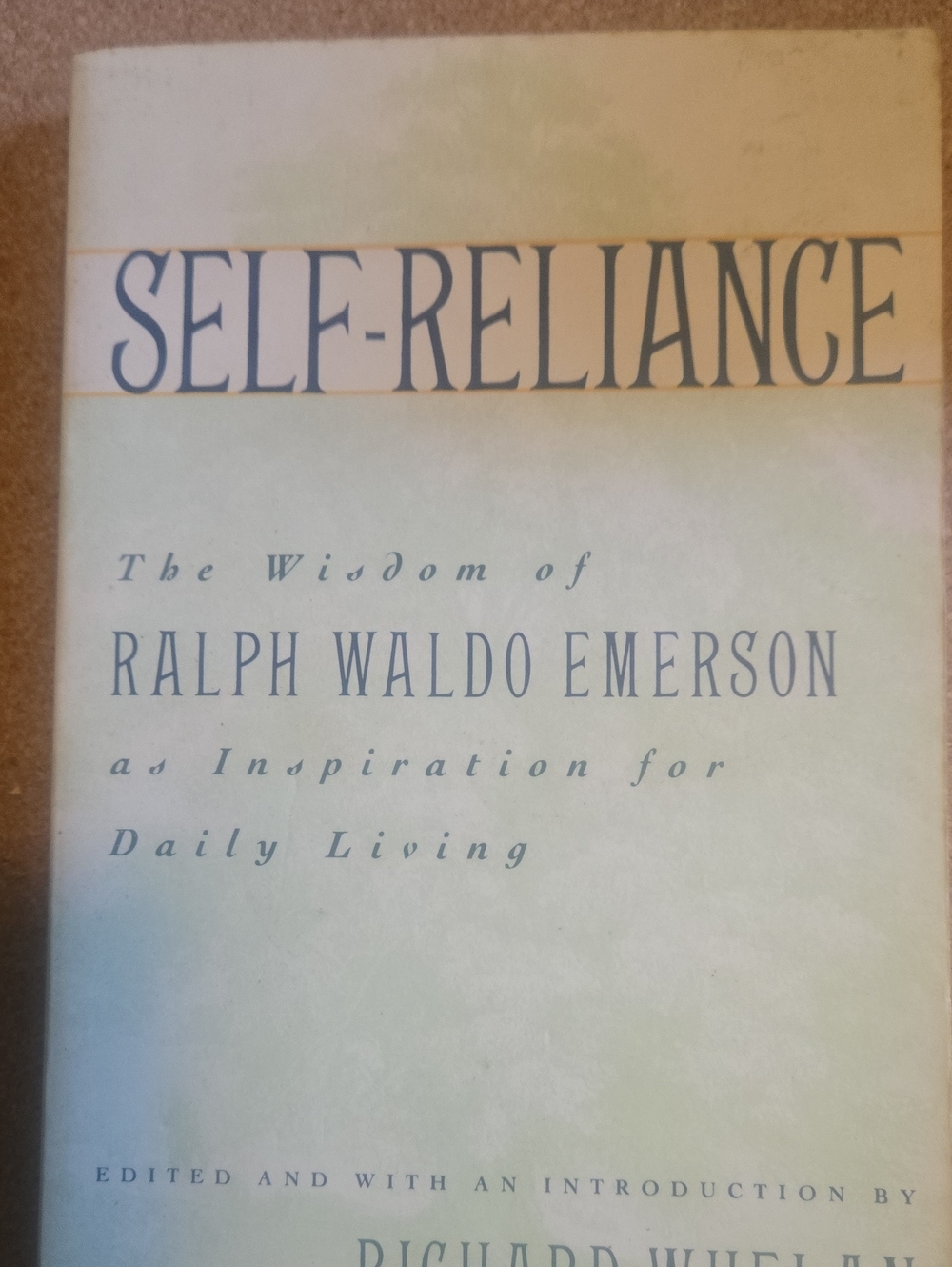 Self-Reliance Paperback — Inspirational Classic in Cream and Blue
